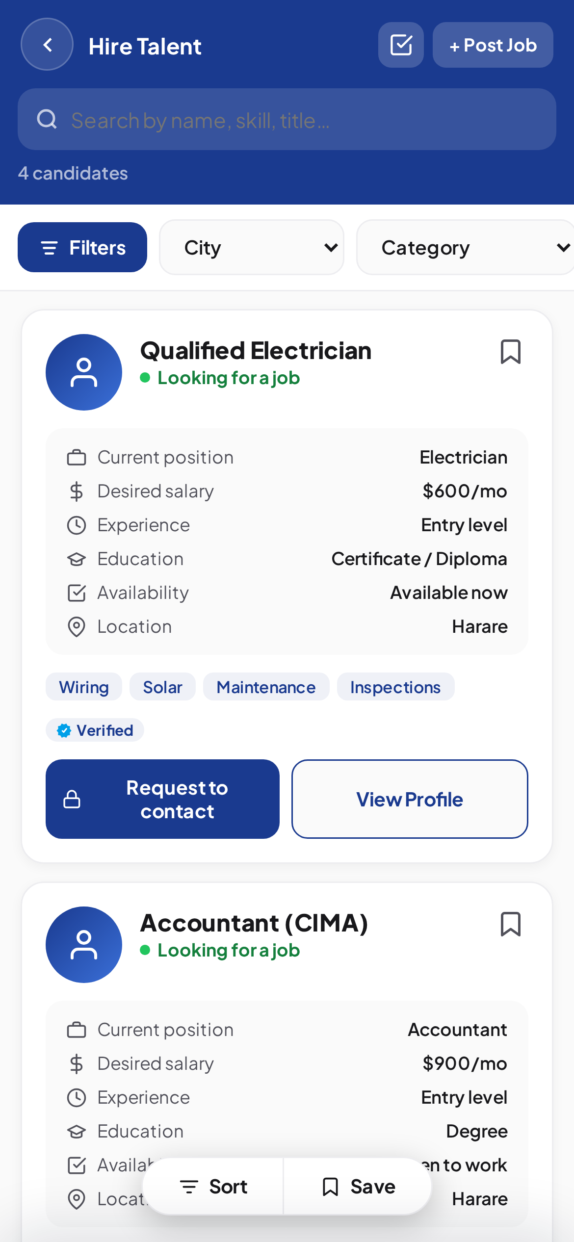 Hire talent